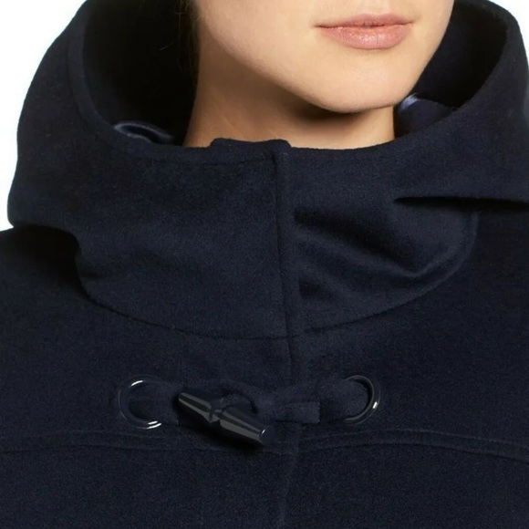 PENDLETON NWT ROSLYN WATERPROOF LAMBSWOOL BLEND HOODED TOGGLE COAT BLUE NAVY - Picture 5 of 15